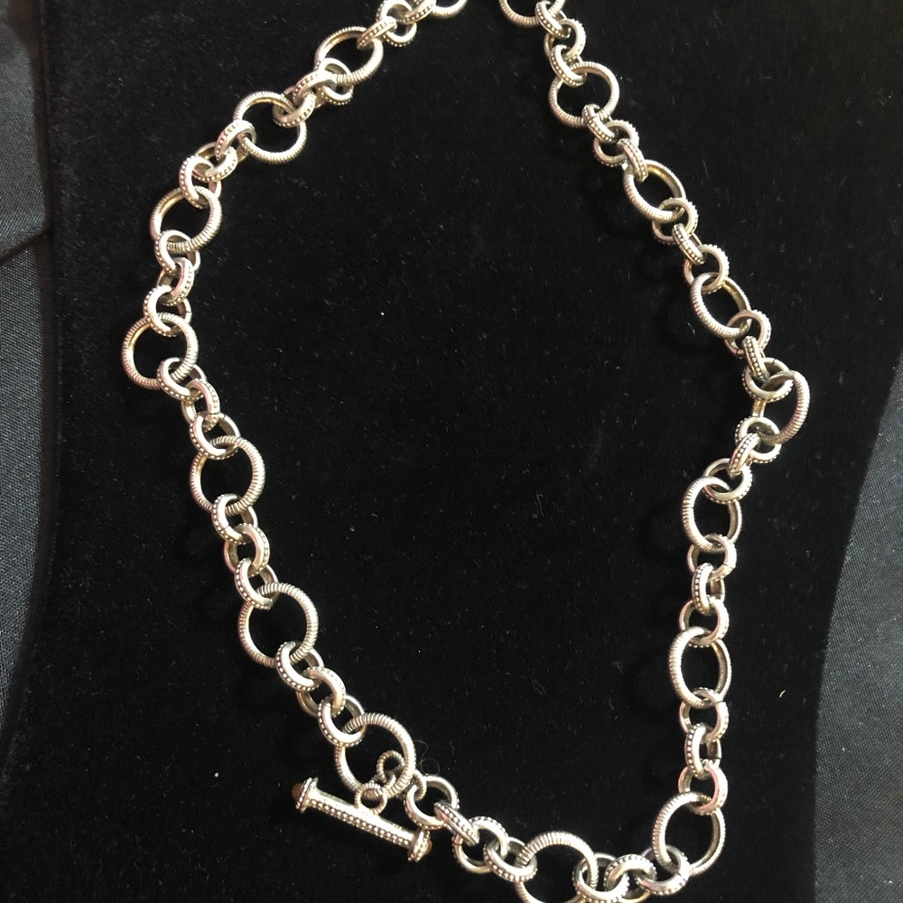 Judith Ripka Sterling Collection Textured Necklace